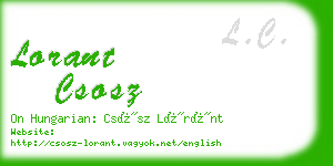 lorant csosz business card